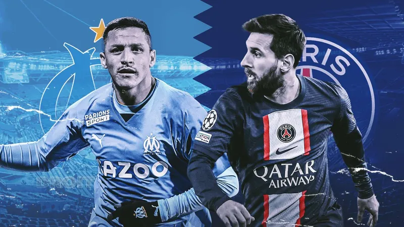 Trận đấu bóng đá giữa PSG và Marseille