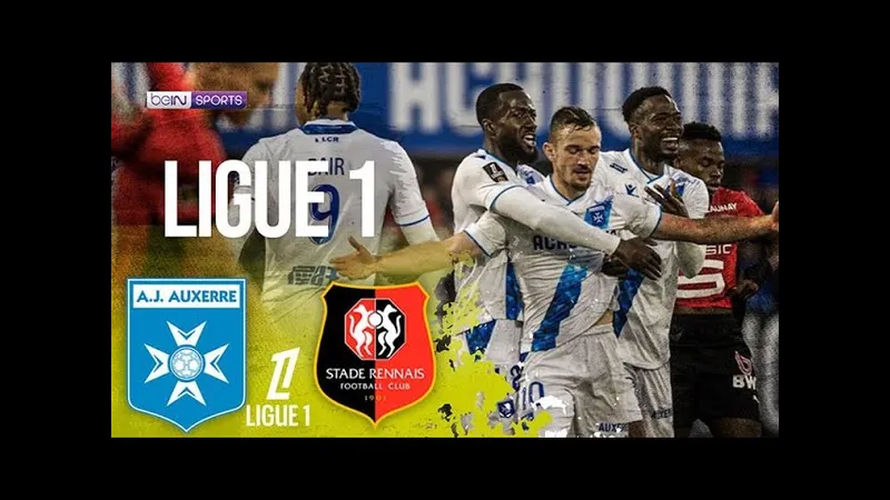 Cầu thủ Auxerre và Rennes đối đầu trực diện trên sân cỏ